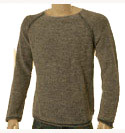 Mens Armani Beige & Navy Cotton Mix Sweater