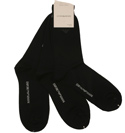 Mens Armani Black Cotton Mix Socks (3 Pack)