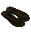 Mens Armani Black Rubber Flip Flops