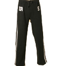 Mens Armani Black with White Piping Drawstring Jogging Pants