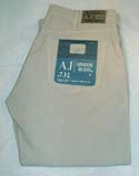 Armani Mens Beige Cotton Zip Fly Jeans