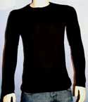 Armani Mens Black Round Neck Cotton Sweater