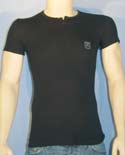 Armani Mens Black Stretchy Short Sleeve Underwear T-Shirt