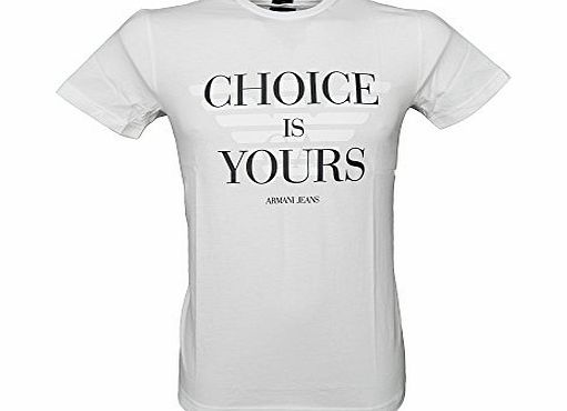 Armani Mens Cotton T-Shirt in White