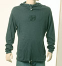 Armani Mens Dark Grey Cotton Hooded Sweatshirt