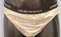 Armani Mens Grey Cotton Briefs