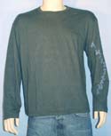 Armani Mens Grey Long Sleeve Round Neck Cotton T-Shirt