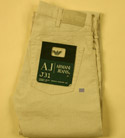 Mens Light Beige Zip Fly Linen Jeans - 33 Leg