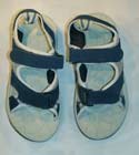 Mens Navy & Silver Suede Velcro Fastening Sandals