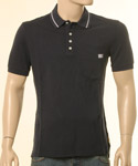 Armani Mens Pocket Polo Shirt in Navy