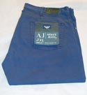 Mens Royal Blue Zip Fly Canvass Jeans (J31)
