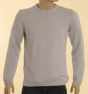 Mens Silver Grey Round Neck Wool Sweater