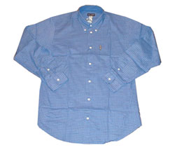 Armani Micro check button-down collar shirt