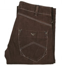 Armani Mid Brown Button Fly Jeans