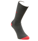 Armani Mid Grey and Red Socks (1 Pair Pack)