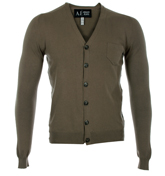 Armani Mid Grey Button Fastening Cardigan