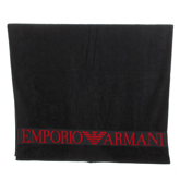 Armani Navy and Red Beach Towel