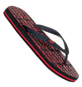 Navy and Red Rubber Flip Flops