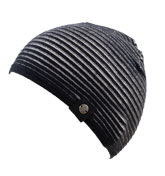 Armani Navy and White Stripe Beanie Hat
