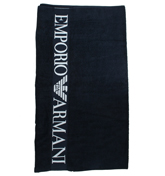 Armani Navy Bath Towel