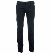 Armani Navy Comfort Fit Chino Trousers