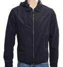 Armani Navy Lightweight Jacket with Removable Hood