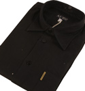 Armani Navy Long Sleeve Linen Shirt