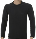 Armani Navy Round Neck Cotton Sweater