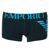 Armani Navy Stetch Cotton Trunks