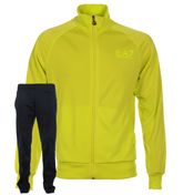 Armani Neon Yellow and Navy Tracksuit