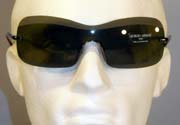 Armani Olive Tinted Full Glass Rimless Sunglasses