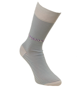 Armani Pewter Grey and Purple Socks (1 Pair)