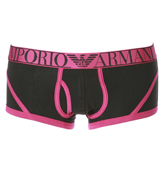 Pink and Black Cotton Stretch Boxer Shorts