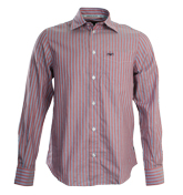 Armani Red and Blue Stripe Shirt