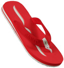 Armani Red and White Flip Flops