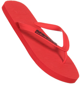 Armani Red Flip Flops