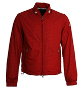 Armani Red Lightweight Hooded Jacket
