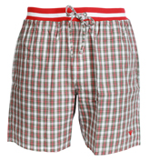 Armani Red, White and Green Loungewear Shorts