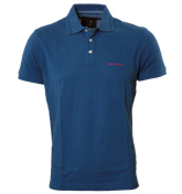 Armani Royal Blue Pique Polo Shirt