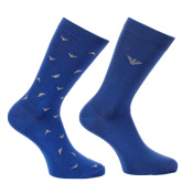 Armani Royal Blue Socks (2 Pair Pack)