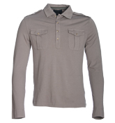 Armani Safari Beige Jersey Polo Shirt