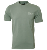 Armani Sage Green T-Shirt with Grey Logo