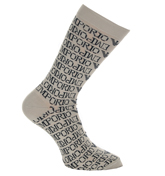 Armani Silver Grey and Black Print Socks (1 Pair)