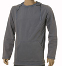 Sky Blue Hooded Cotton Sweatshirt