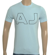 Sky Blue T-Shirt with Black Logo