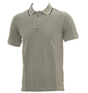 Armani Steel Grey Pique Polo Shirt