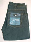Armani Washed Black Lightweight Zip Fly Straight Leg Jeans 34 Leg (J31)