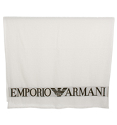 Armani White and Dark Green Beach Towel