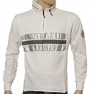 Armani White and Grey 1/4 Zip Sweatshirt
