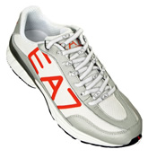 Armani White and Grey Mesh Trainers